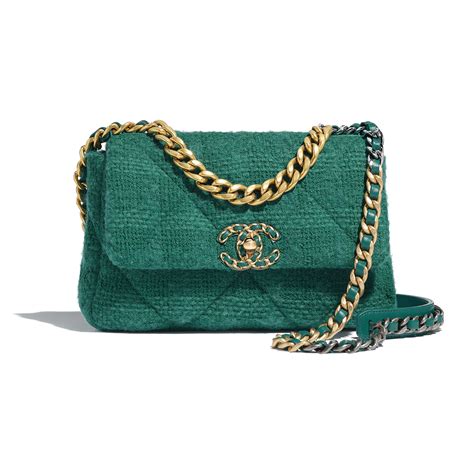 chanel 19 bag green|chanel 19 bag sizes.